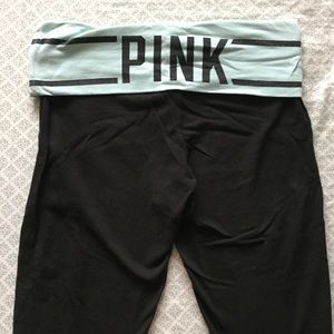 VS pink cropped yoga leggings